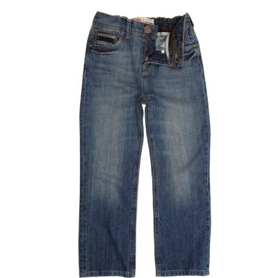 Boys blue mid wash straight leg jeans