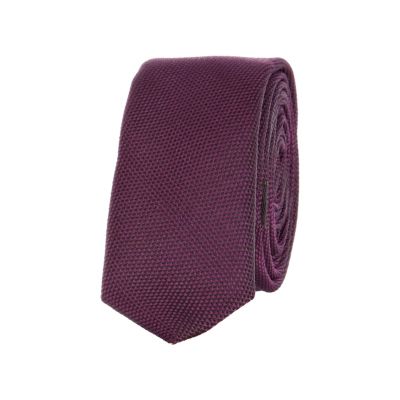 Boys purple textured tie