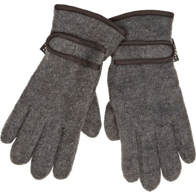 Boys grey fleece gloves