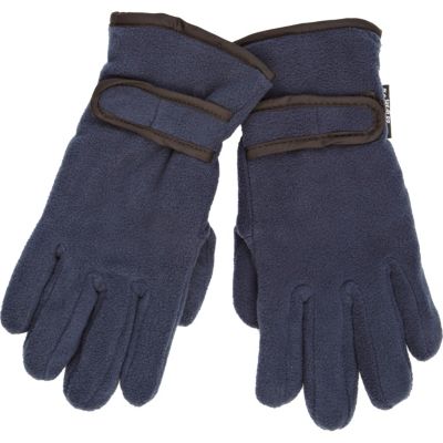 Boys navy fleece gloves