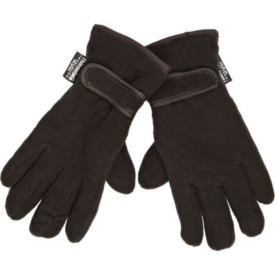 Boys black fleece gloves