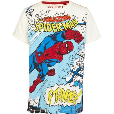 Boys white amazing Spiderman t-shirt