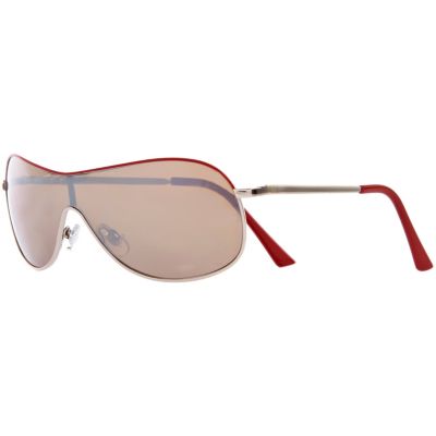 Boys gold tone visor sunglasses