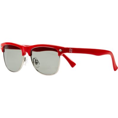 Boys red retro half frame sunglasses