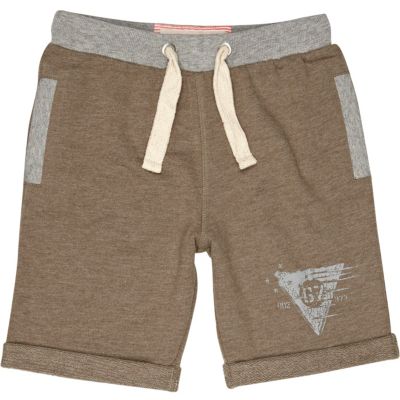 Boys khaki jogger shorts