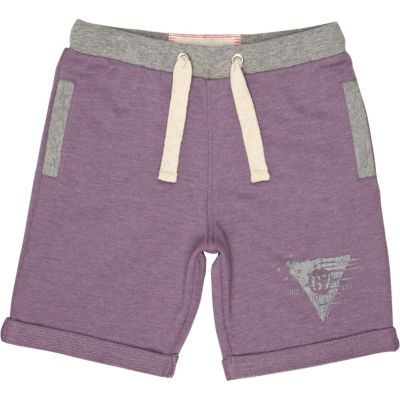 Boys purple jogger shorts
