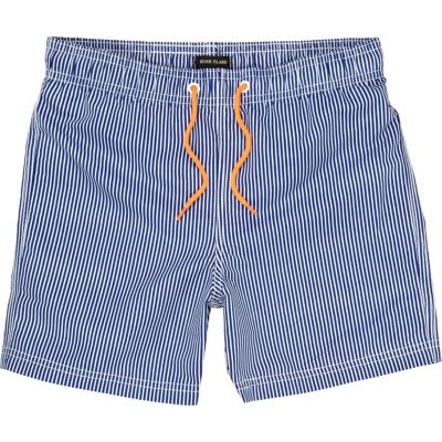 Boys navy stripe swim shorts