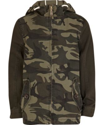 Boys khaki camouflage jacket
