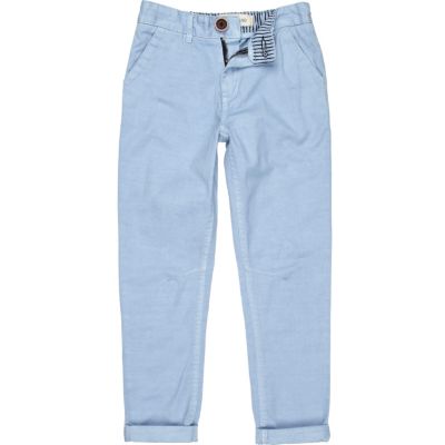 Boys light blue smart chino trousers