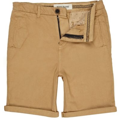 Boys tan chino shorts