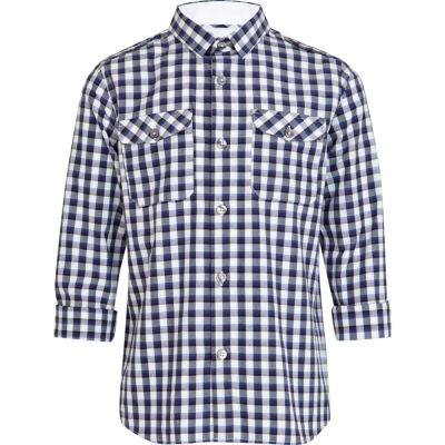 Boys blue check shirt