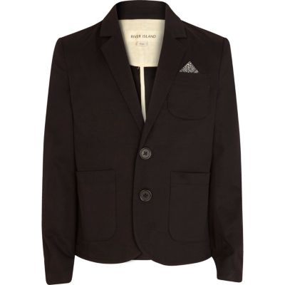 Boys navy twill blazer