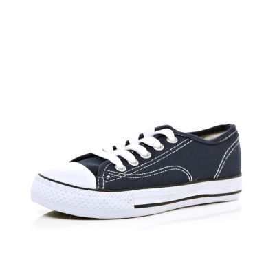Boys navy canvas pimsolls