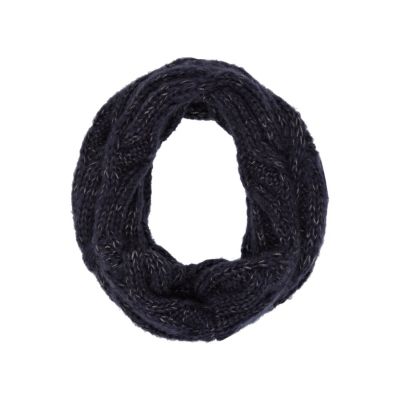 Boys navy cable knit snood