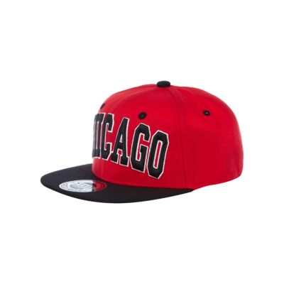 Boys red Chicago trucker hat