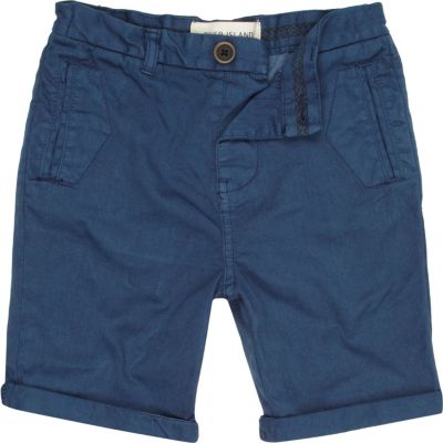 Boys navy chino shorts