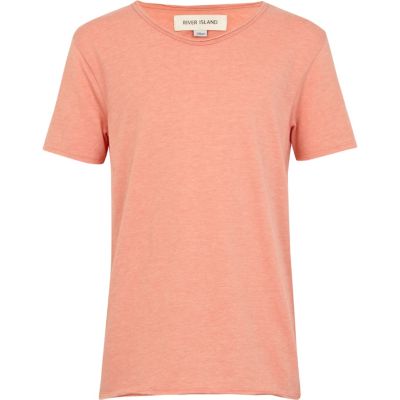 Boys orange voop neck t-shirt