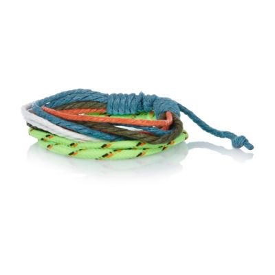 Boys orange bungee cord bracelet set