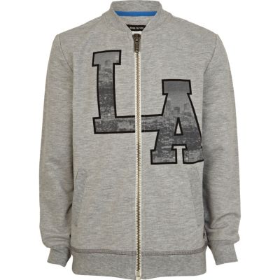 Bosy grey LA print sweat jacket