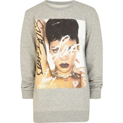 Kids grey Rhianna album print sweatshirt