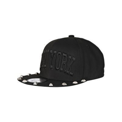 Boys black studded New York trucker hat