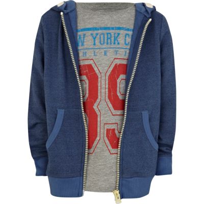 Boys navy hoodie and t-shirt set