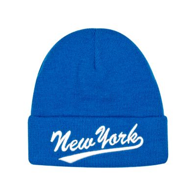Boys blue New York beanie hat