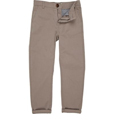 Boys grey roll up chinos