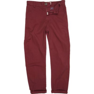 Boys red chinos