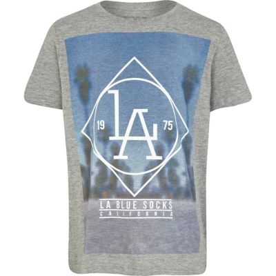 Boys grey LA blue socks t-shirt