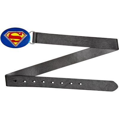 Boys black superman plate belt