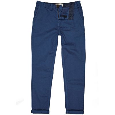 Boys navy chinos