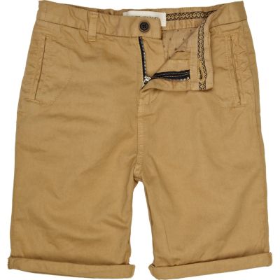 Boys brown chino shorts
