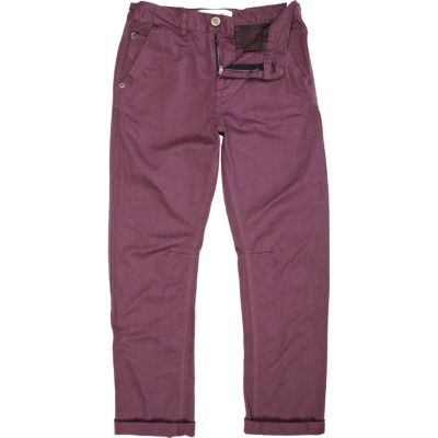Boys purple chinos
