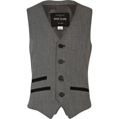 Boys grey smart waistcoat