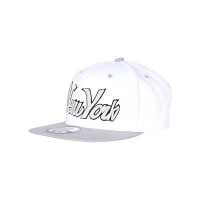Boys white New York trucker hat