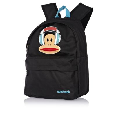 Boys black Paul Frank monkey rucksack