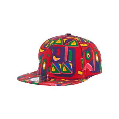 Boys red aztec trucker hat