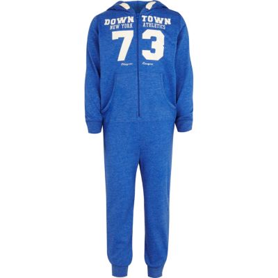 Boys blue downtown New York print onesie