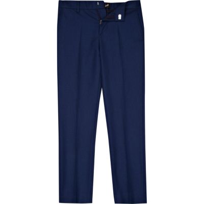 Boys navy suit trousers