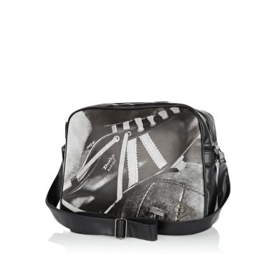 Boys black Dunlop messenger bag