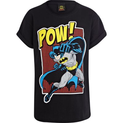 Boys black Batman POW t-shirt