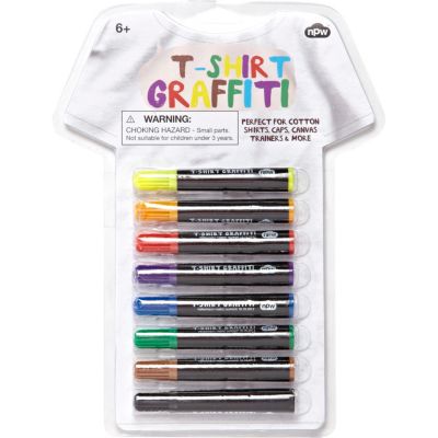 Kids white t-shirt graffiti pens
