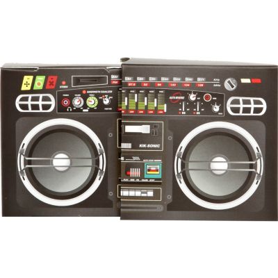 Kids black boombox mini speakers