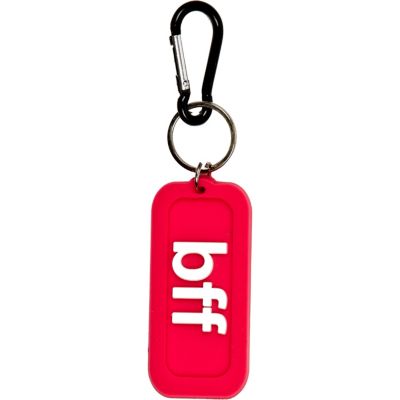 Girls pink BFF flexi keyring