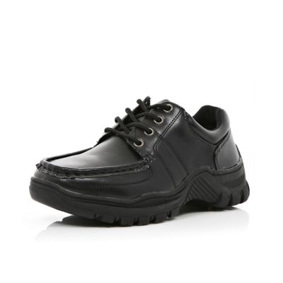 Boys black lace up shoes
