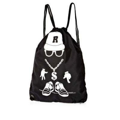 Boys black streetman gym bag