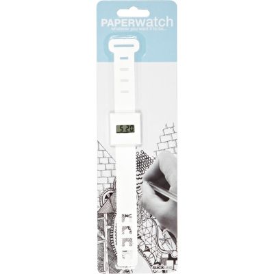 Kids white paper watch