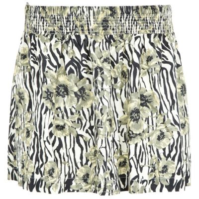 Khaki print skirt