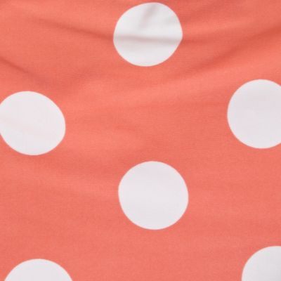 Coral polka dot bikini bottoms